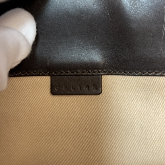 Celine Macadam Brown Tote Bag in Canvas with Gold hardware - Picture 6 of 12